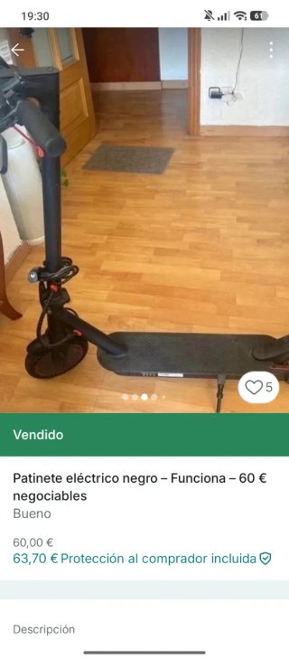 Patinete eléctrico negro