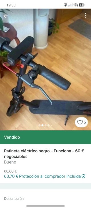 Patinete eléctrico negro