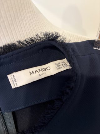 Mono largo azul marino Mango