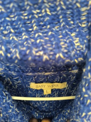 Jersey de cuello vuelto azul