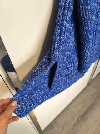 Jersey de cuello vuelto azul
