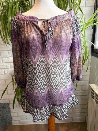 Blusa Estampada Tonos Morados