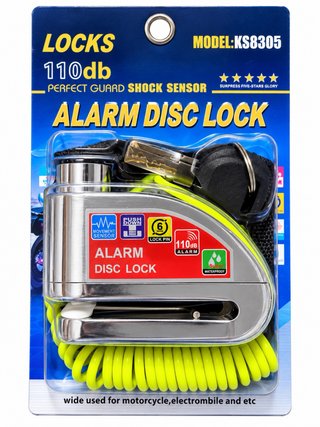 Antirrobo Disco Moto con Alarma 110dB KS8305