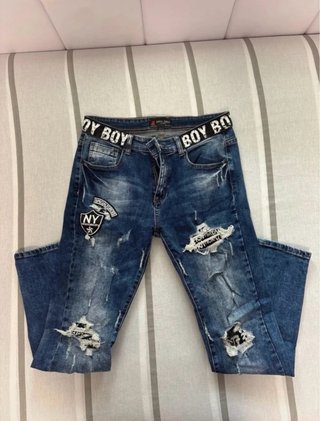 Vaqueros slim fit Area Cero con rotos