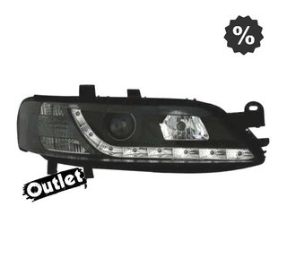 EV FAROS PARA OPEL VECTRA B 96-98 LUZ DIURNA LED FONDO NEGRO