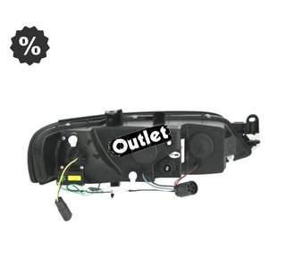 EV FAROS PARA OPEL VECTRA B 96-98 LUZ DIURNA LED FONDO NEGRO