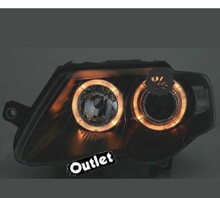 EV FAROS VOLKSWAGEN VW PASSAT 3C 05-10 OJOS ANGEL FONDO NEGR