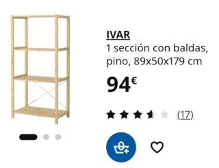 Estantería IKEA IVAR Doble