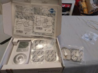 Electroestimulador muscular + 11 electrodos NUEVOS