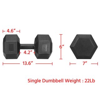 2 Mancuernas Hexagonales 20kg nuevas