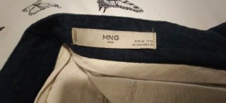 Pantalones Mango Azul Talla 46