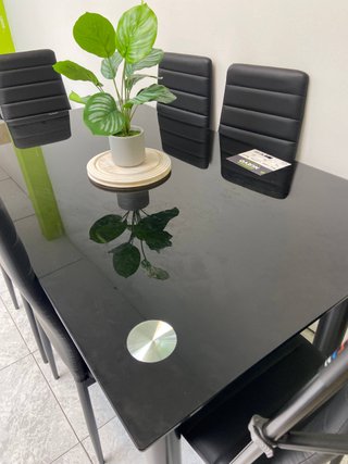 Comedor Cristal Negro OFERTON