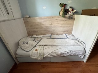 Cuna-cama 1.40*70 con barrera de seguridad