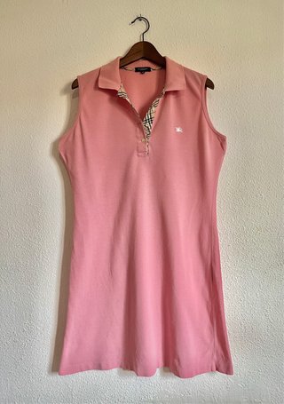 Vestido Polo Burberry Rosa vintage