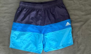 Bañador Adidas bloques color azul