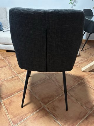 Sillas Comedor PURHUS Gris/Negro PACK DE 4