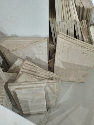 Lote de Baldosas de Piedra Caliza