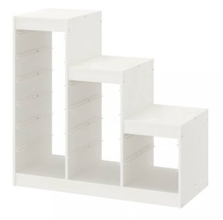 Estructura Cajonera Blanca con Cajas de Colores