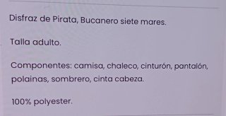 Disfraz Pirata