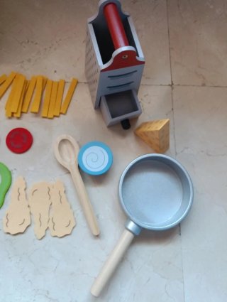 Set Comida Madera Juguete