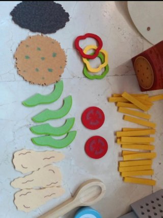 Set Comida Madera Juguete