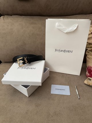 Cinturón Yves Saint Laurent Negro 110cm