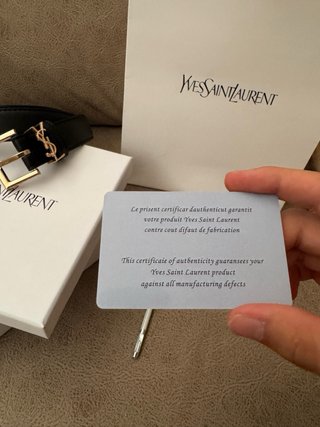 Cinturón Yves Saint Laurent Negro 110cm