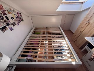 Cama Ikea MALM + Colchón + 4 Cajones