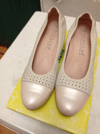 Zapatos Pitillos Rosa con Punta de Charol