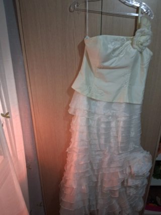 Traje de Novia Beige/Blanco