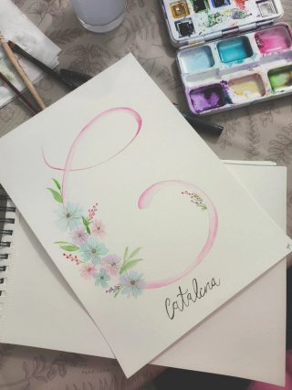 Acuarela personalizada hecha a mano