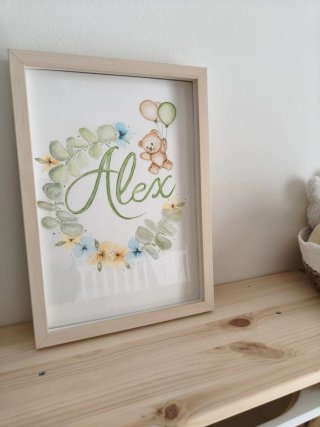 Acuarela personalizada hecha a mano
