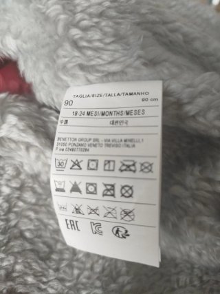 Abrigo Benetton acolchado 1-2 años