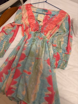 Vestido ibicenco multicolor S