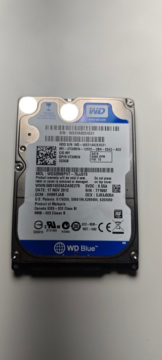 Disco Duro HDD 320GB WD Blue 2.5