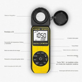 Medidor de luz digital BTMETER BT-881D