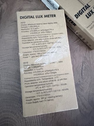 Medidor de luz digital BTMETER BT-881D