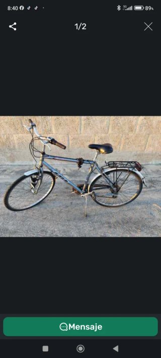 Bicicleta de paseo gris