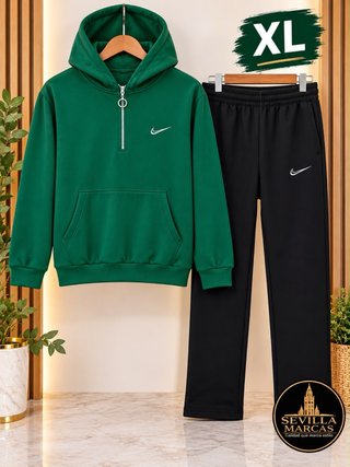 Conjunto Nike Verde y Negro Talla XL