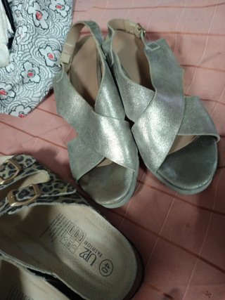 Sandalias dorada UP2 Fashion Talla 40
