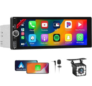 Radio Coche 1 DIN con CarPlay Inalámbrico
