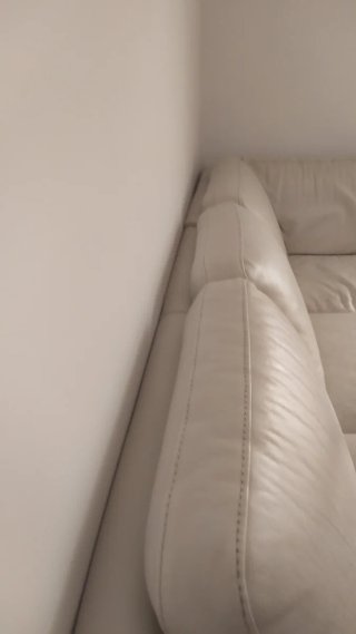 Sofá modular de piel blanco
