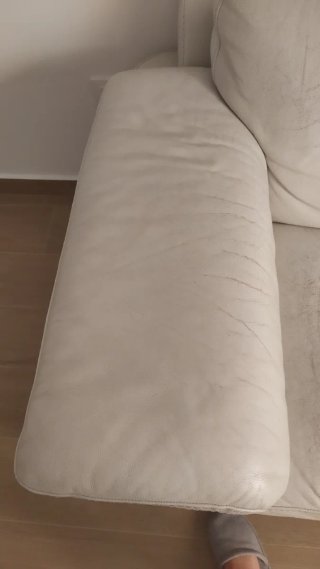 Sofá modular de piel blanco