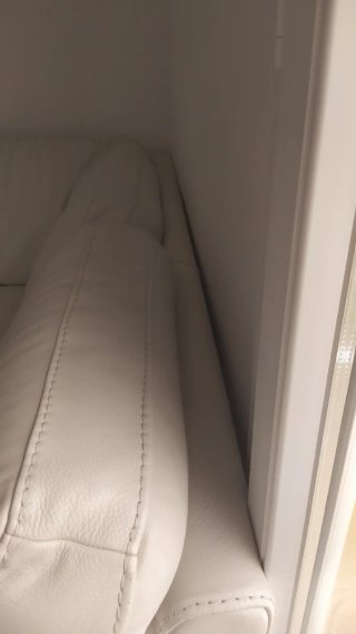 Sofá modular de piel blanco
