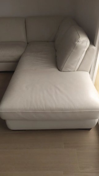 Sofá modular de piel blanco