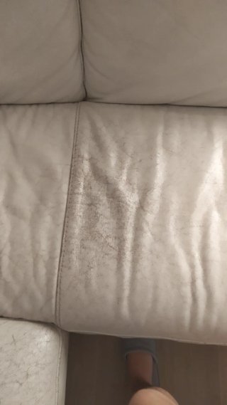 Sofá modular de piel blanco