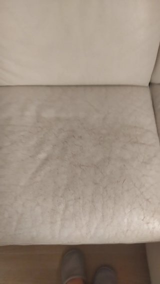Sofá modular de piel blanco