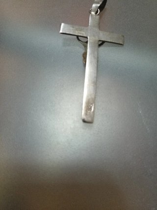 Antiguo Crucifijo de Plata de Ley 925