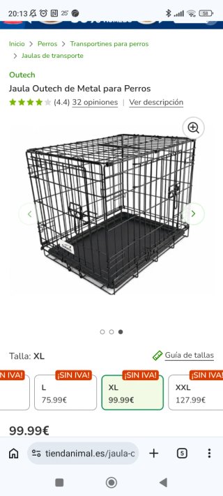 Jaula para Perros Outech Talla XL