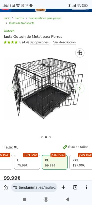 Jaula para Perros Outech Talla XL